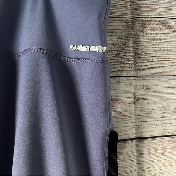 Purple Athletic Leggings with Black Details & Pockets, Size 3X - Picture 4 of 7